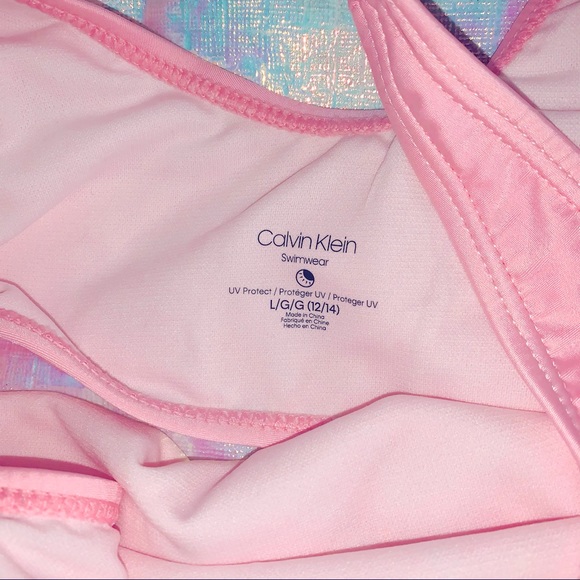 🌸NWT CALVIN KLEIN SWIMSUIT GIRLS 12/14 Lg🌸 - Picture 7 of 12